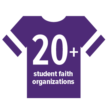 20+ faith organizations on campus
